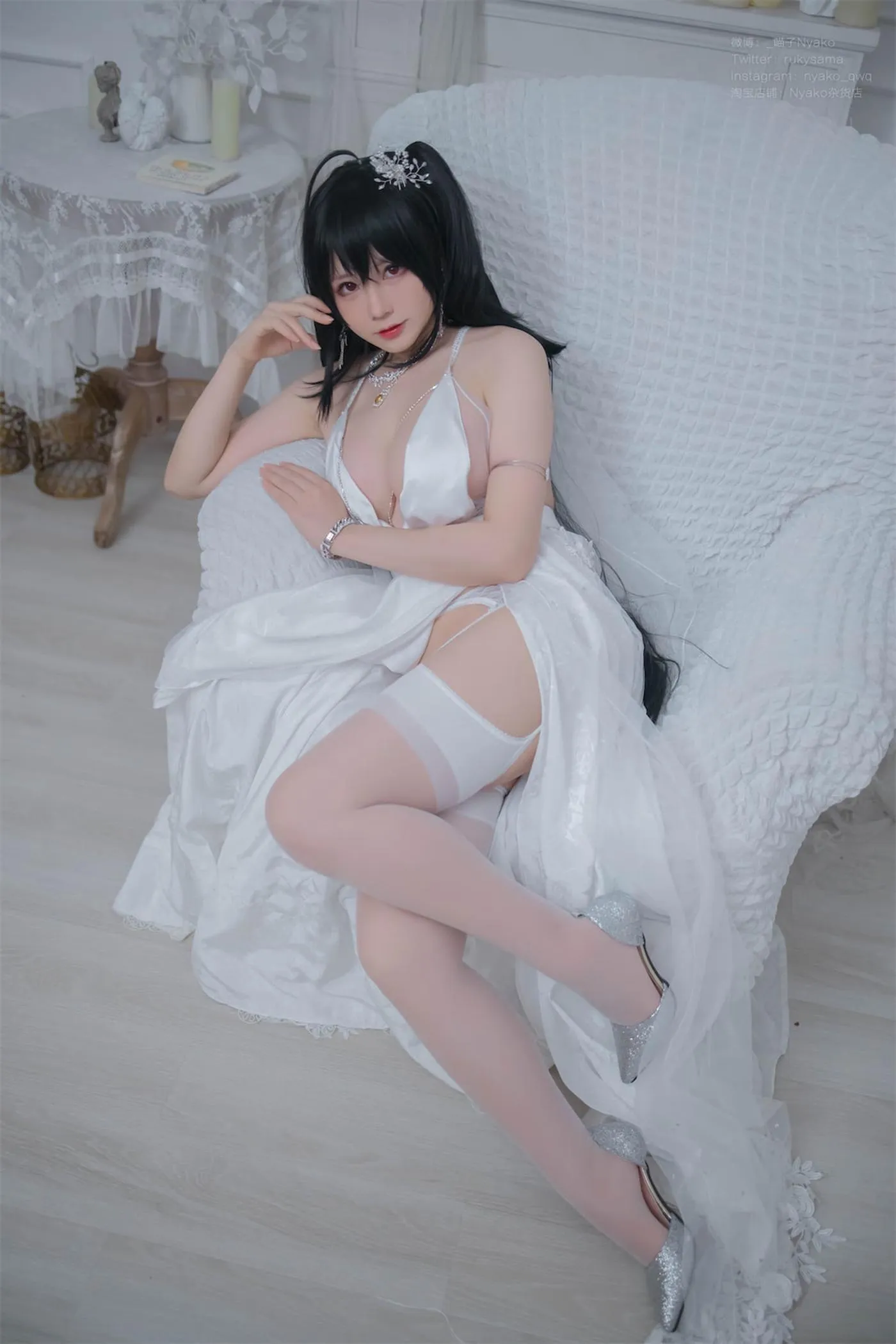 Nyako喵子 – NO.40 大凤纯白婚纱 [65P]插图7